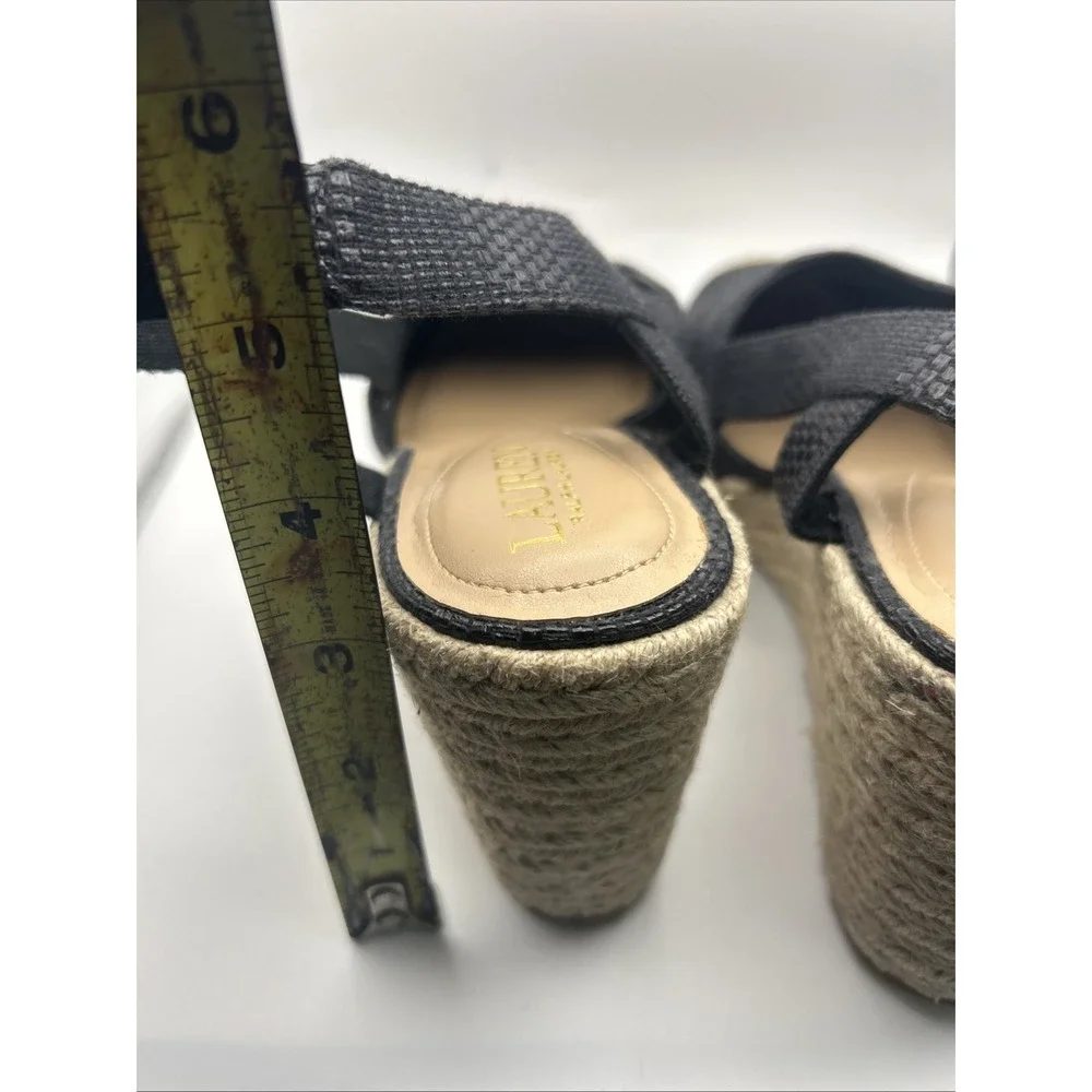 Lauren Ralph Lauren‎ Penelopie Espadrille Wedge Sandals Womens 10B Blue Leather